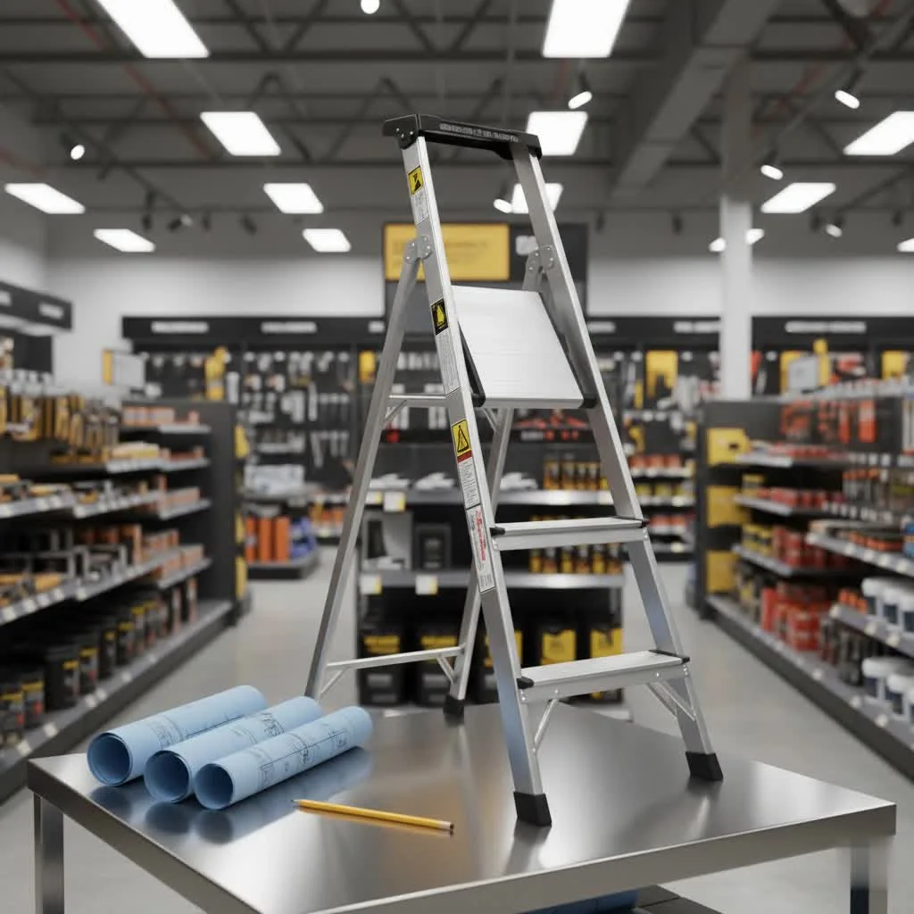6 ft aluminum step ladder for home projects